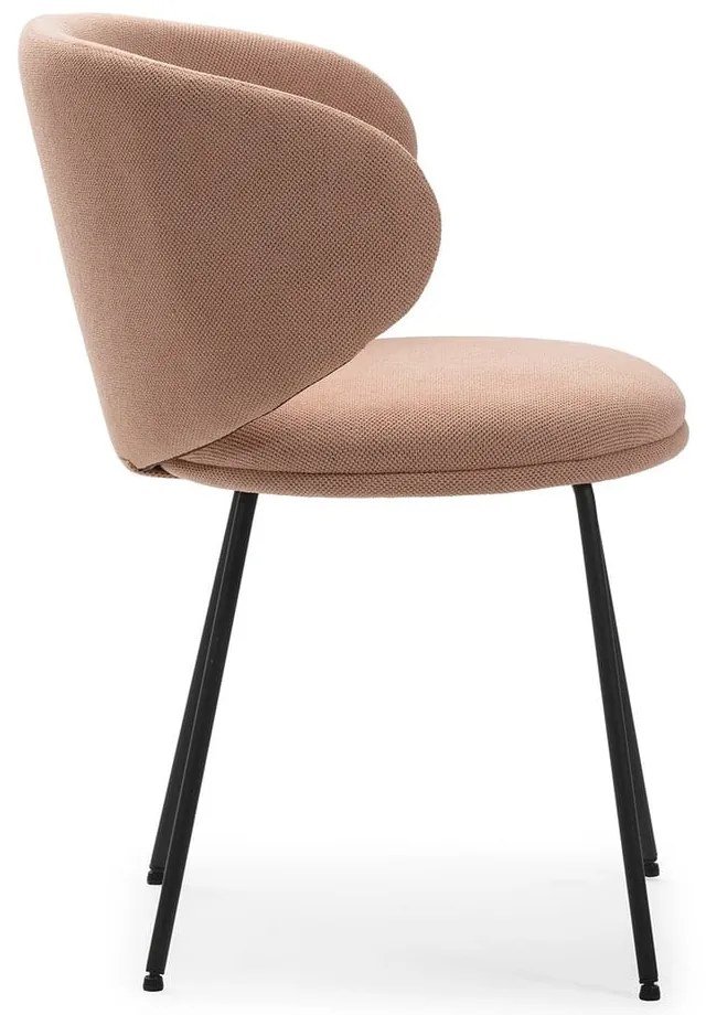 Set de scaune de sufragerie roz deschis 2 buc. tapițat Rush – Marckeric