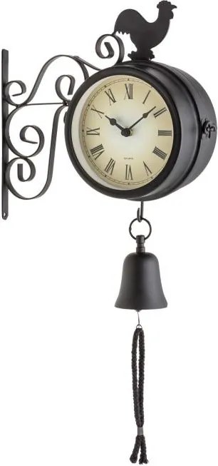 Blumfeldt 28x34x10cm timpurie Bird Gartenuhr Termometru Ceas Bell Retro