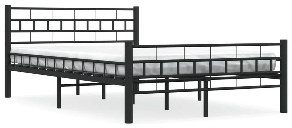285277 vidaXL Cadru de pat, negru, 120 x 200 cm, oțel