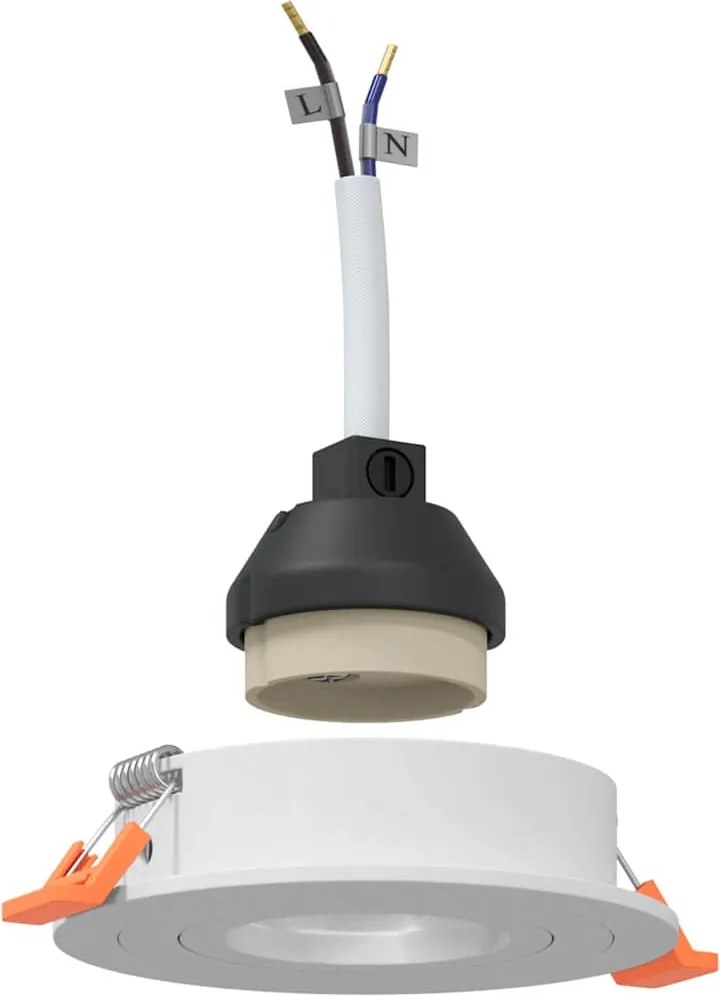 vidaXL Spot 12 pcs Alb 9 x 9 x 2 cm Aluminiu