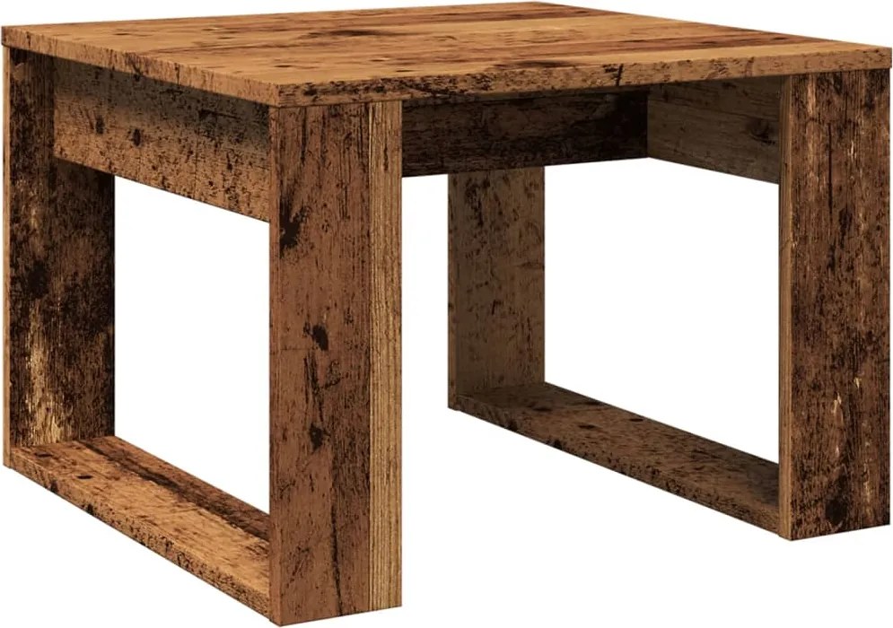 vidaXL Măsuță laterală, lemn vechi, 50x50x35 cm, lemn prelucrat