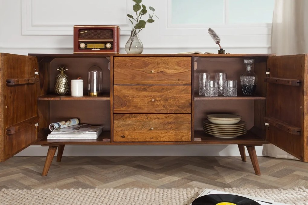 Comoda din lemn Mystic Living 145cm, Sheesham