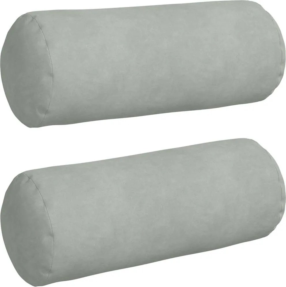 vidaXL Perne Bolster 2 pcs Gri deschis Ø 15 x 40 cm