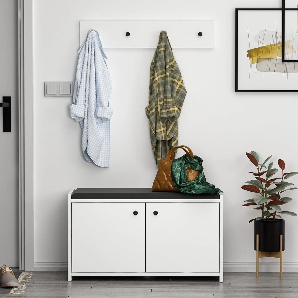 PANTOFAR Zen Shoe Cabinet, Alb, 35x45x80 cm