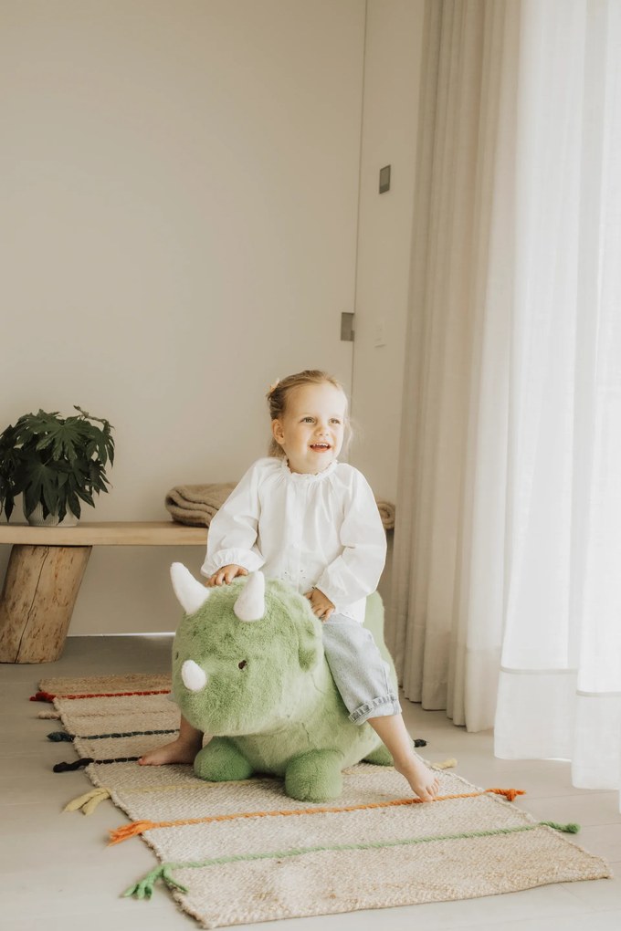 Jucarie gonflabila premium Wild  Soft Soft Bouncy Dino ,   jucarie activa pentru interior, pompa inclusa