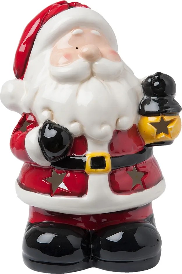 Candela ceramica Mos Craciun 18 cm x14 cm x26 h