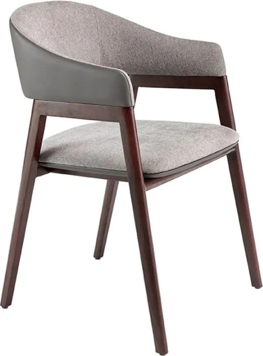 Scaun cu brate tapitat design italian Nogal