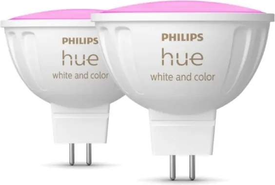 Set de 4 becuri LED RGBW dimerizabile Philips Hue WACA GU5,3/MR16/6,3W/12V