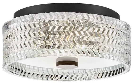 Plafonieră Hinkley HK-ELLE-F-S-BK 2xE27/60W/230V d. 30,5 cm negru