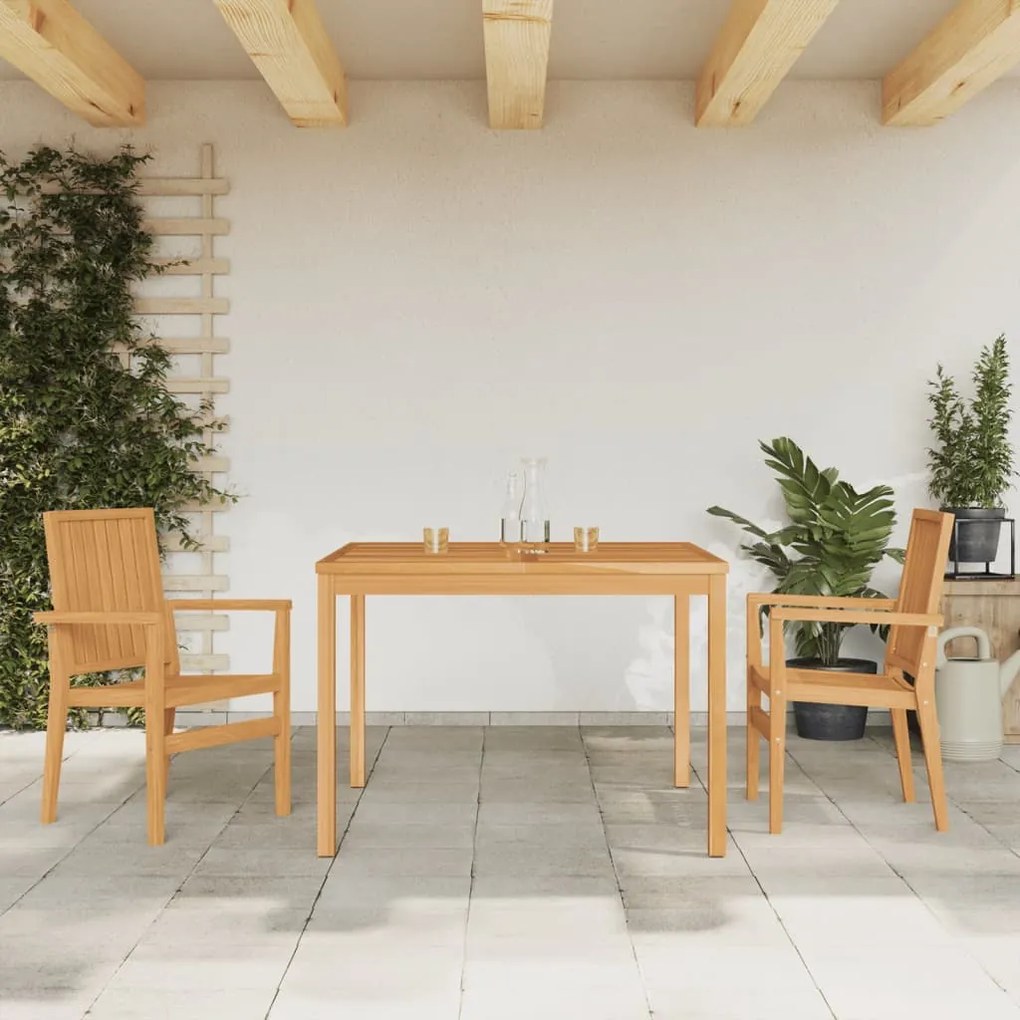 vidaXL Set mobilier pentru grădină, 3 piese, lemn masiv de tec