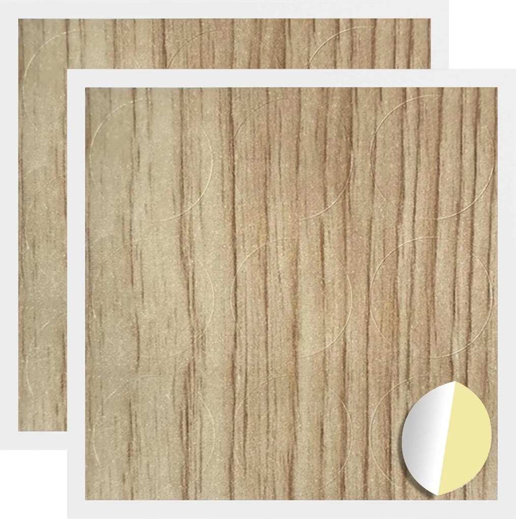 vidaXL Copertă autocolantă pentru șuruburi 2 pcs Stejar Artizanal