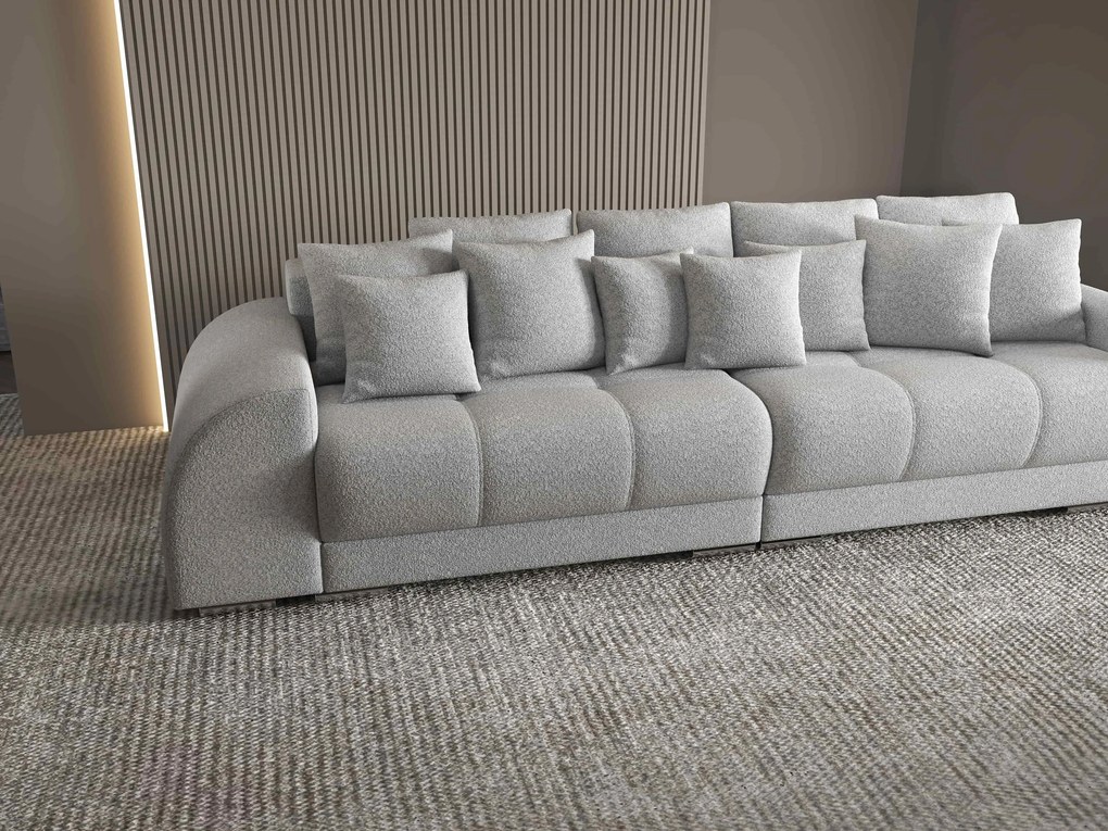 Canapea extensibilă dumonde cu 2 lăzi de depozitare si sezut confortabil din spuma high-density, Verona Euphoria Dove 310x100 cm