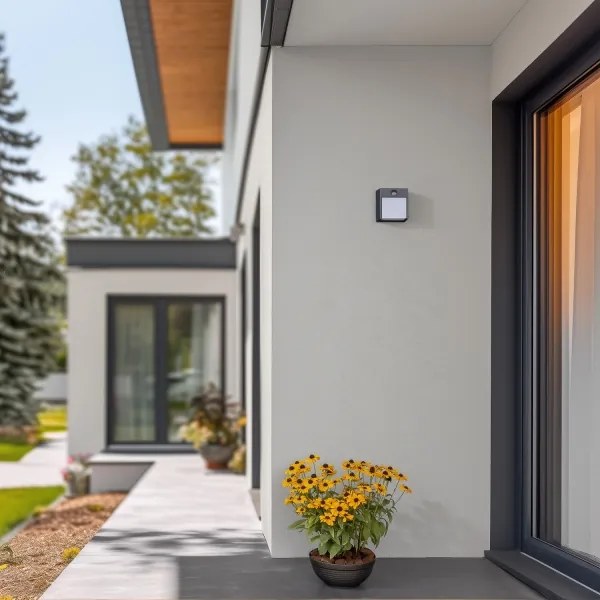 Aplică LED de exterior cu senzor Brilagi TERNI LED/12W/230V antracit IP44