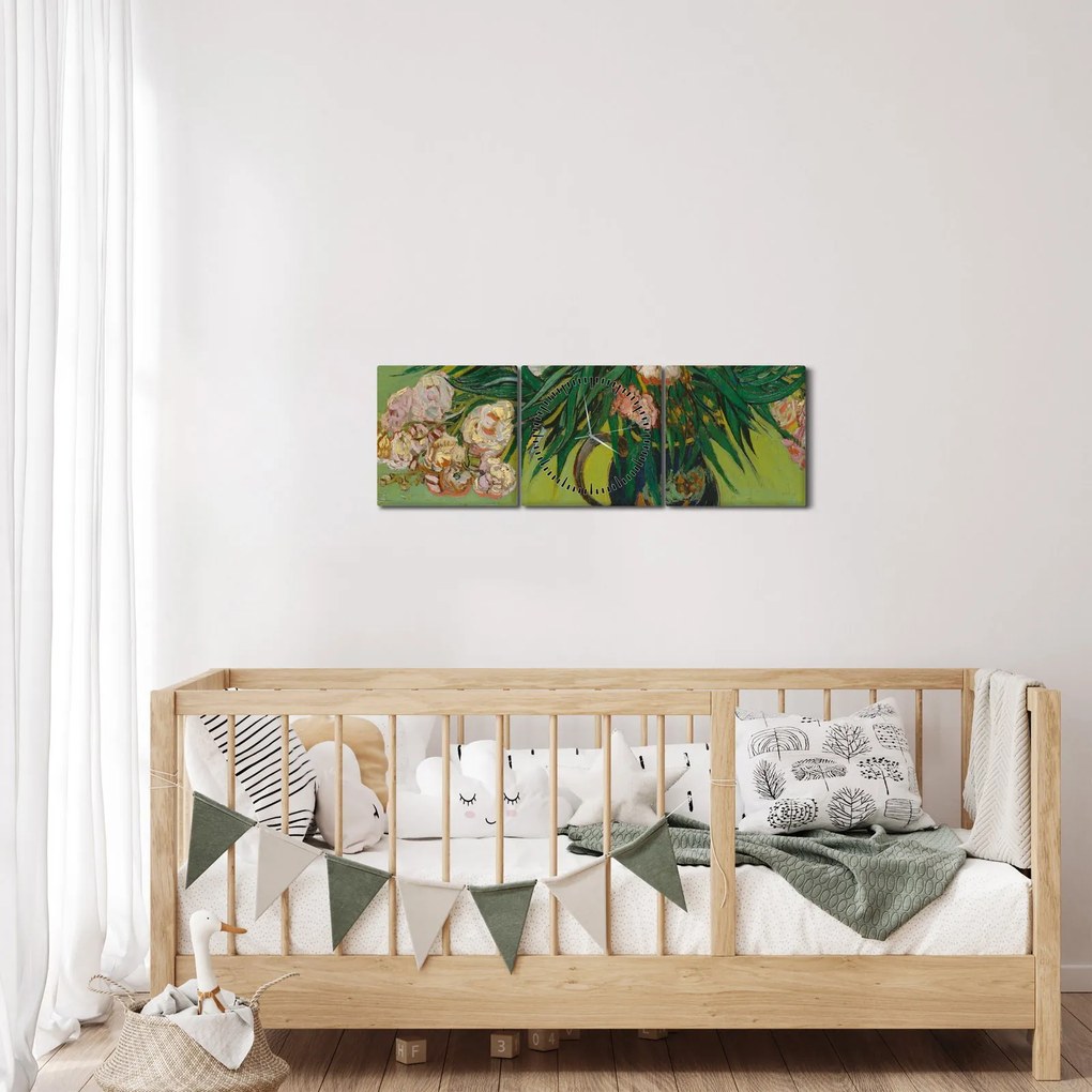 Tablou - Vincent van Gogh, Oleanders, reproducere (cu ceas) (90x30 cm)
