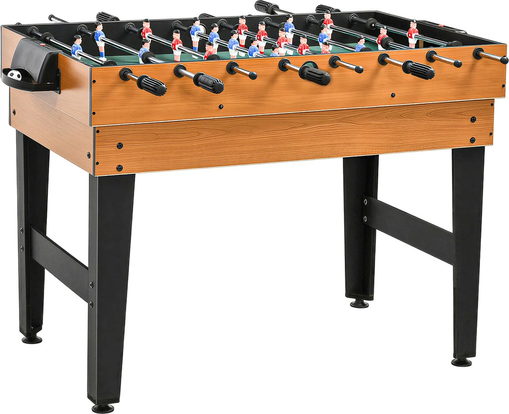 HOMCOM Masă de Joc 4 în 1 cu Fotbal de Masă, Biliard, Ping-Pong și Air Hockey, Vârstă 6+ Ani, 107x61x84,5 cm, Multicolor | Aosom Romania