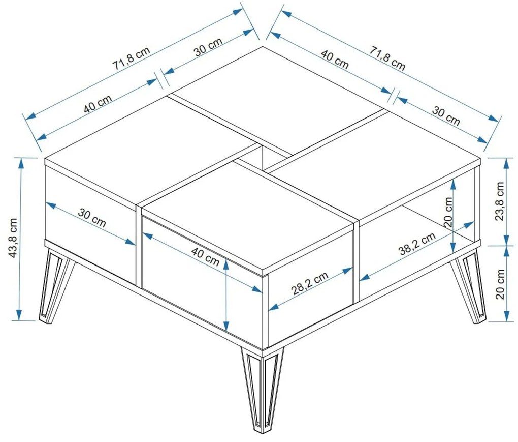 Măsuță de cafea Bunuto (maro) . 1093304