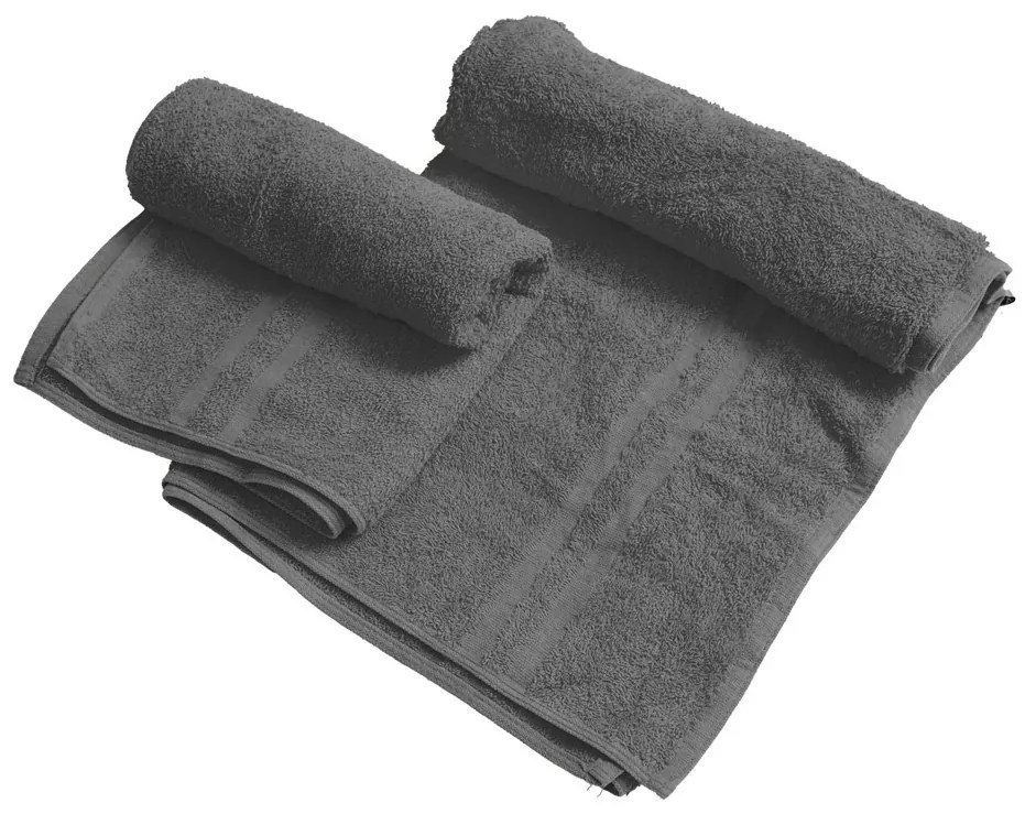 Prosop BASIC DUAL 50 x 100 cm gri, 100% bumbac