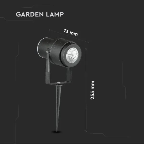 Lampă LED de exterior LED/12W/230V 3000K neagră IP65