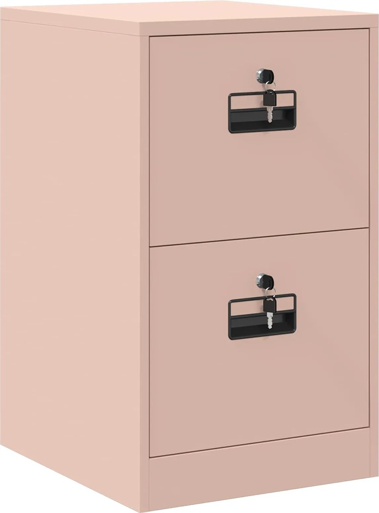 vidaXL Dulap pentru Fișiere Roz 44 x 50 x 74,5 cm Oțel Laminat la Rece