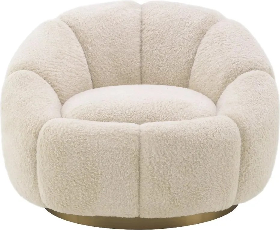 Fotoliu pivotant design elegant Inger, Brisbane cream