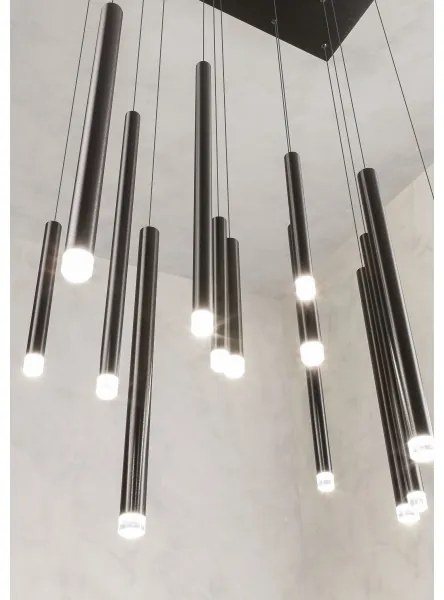 Lustră LED pe cablu Redo 01-2056 MADISON 14xLED/4W/230V negru