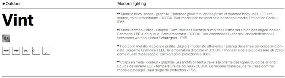 Mini Stalp LED iluminat exterior IP65 Vint H-20cm