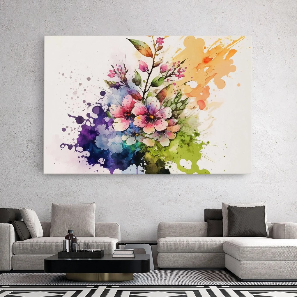 Tablou Canvas, 40x60cm, Dormitor si Living, Peisaje, Primavara, Color Mix Spring