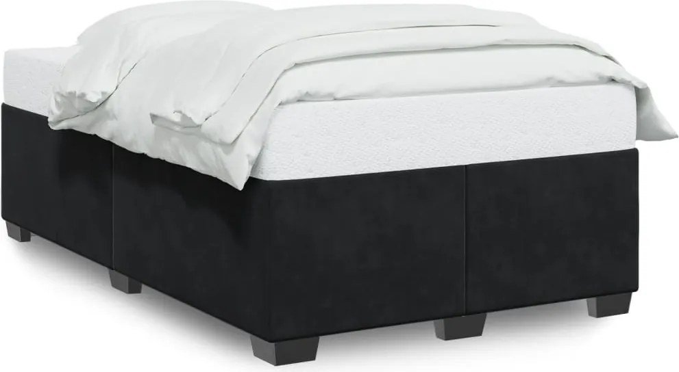vidaXL Cadru de pat fără saltea, negru, 120x200 cm, catifea