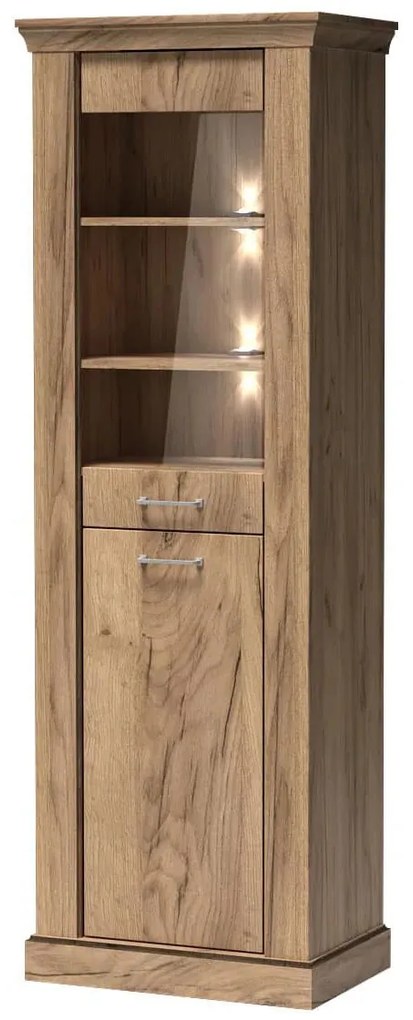 Vitrină Atena 11 (cu iluminat LED) (craft auriu). 1055347