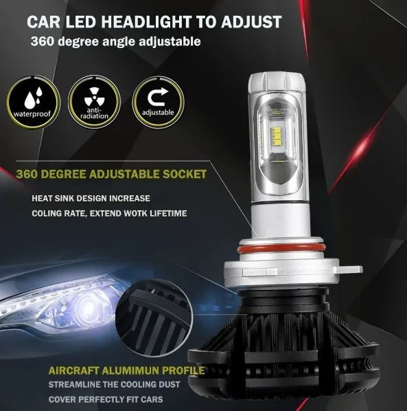 Becuri Led Auto H7 100W 12000LM 6500K 3000K 8000K