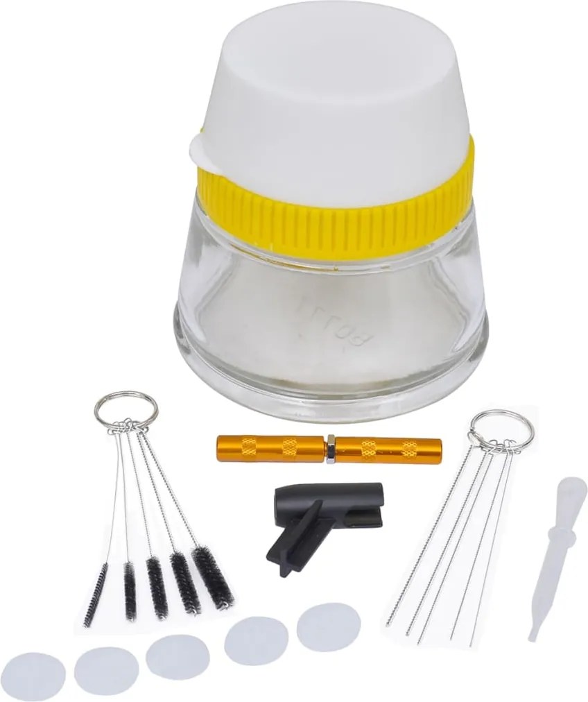 vidaXL Set curățare aerograf 3 în 1