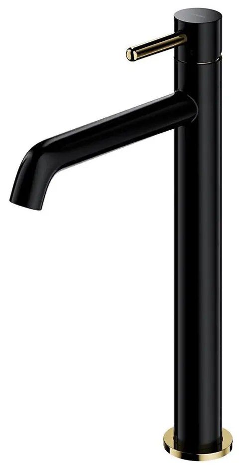 Baterie de lavoar OMNIRES Y1212BLGL Y 30,8 cm negru semimat/auriu lucios