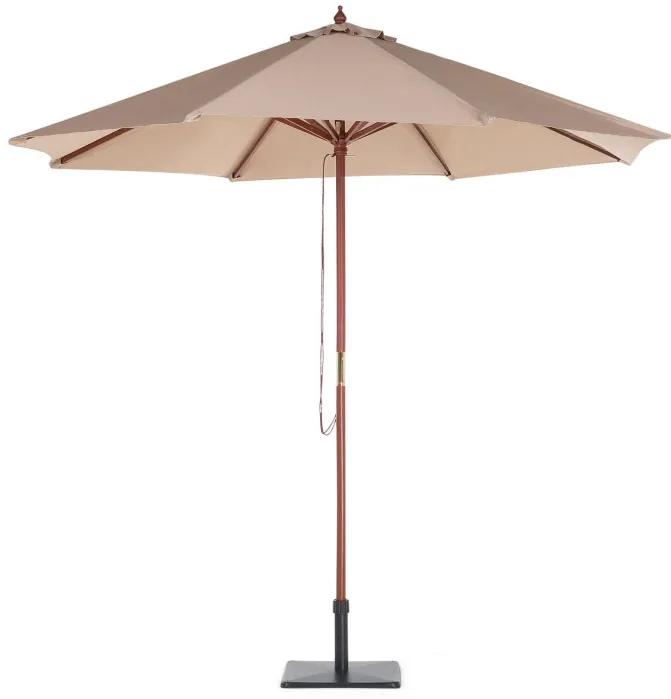 Umbrela de terasa Toscana, cu suport de lemn, D. 270 cm
