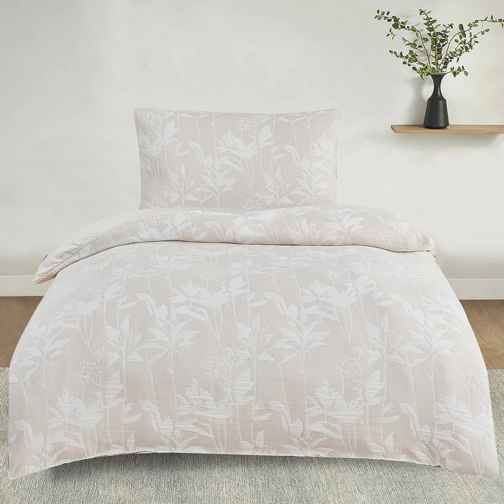 Lenjerie de pat din jacard Alabama bej, 140 x 200cm, 70 x 90 cm