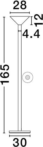 Lampadar de podea stil modern TAZU alb