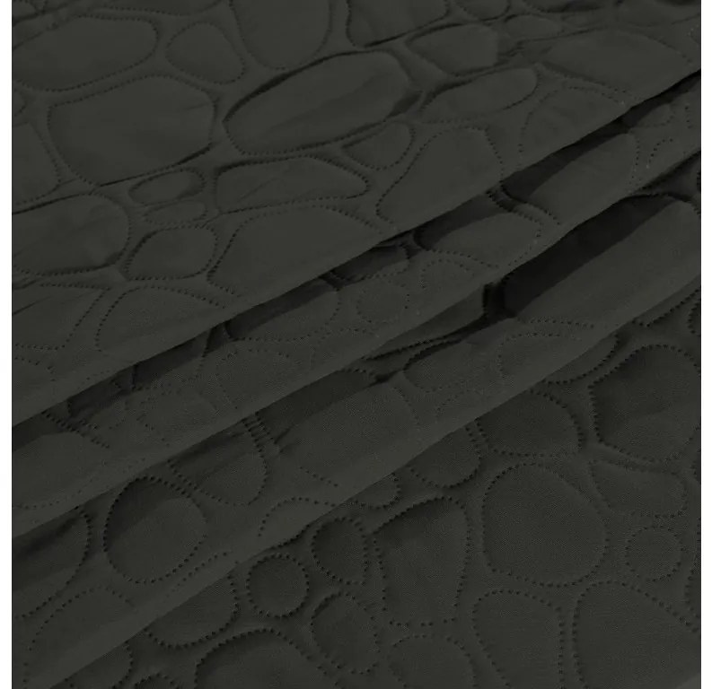 Cuvertura de pat gri inchis cu model STONE Dimensiuni: 200 x 220 cm