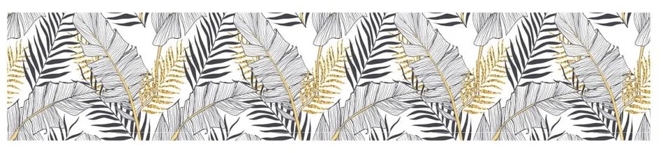 Autocolant pentru geam 200x40 cm Classy Palm Leaves – Ambiance