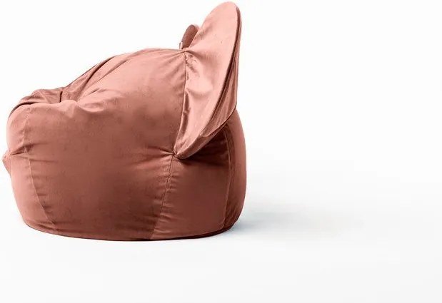 Fotoliu sac catifelat pentru copii The Brooklyn Kids Ears, roșu