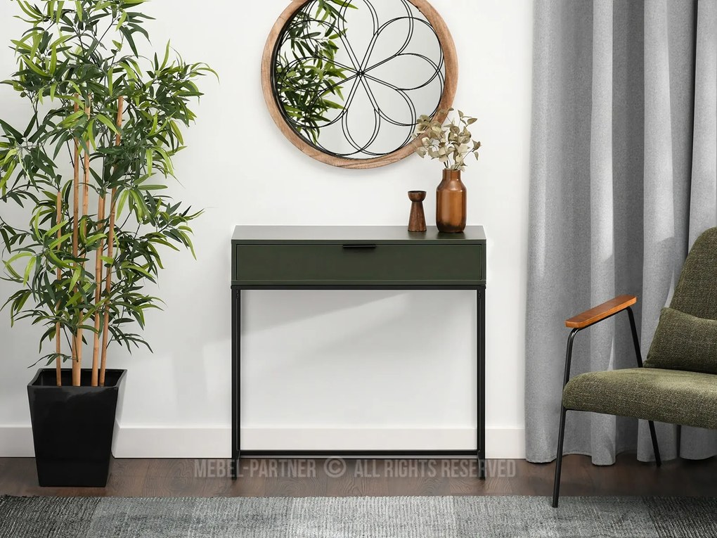 Măsuță consolă Norma M (verde + negru). Promo -15%. 1110826