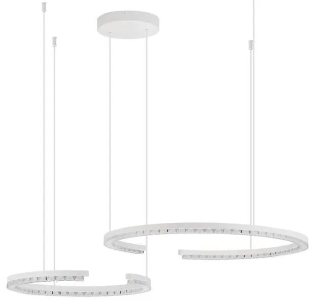 Lustra circulara aluminiu alb GREAMY D-93cm