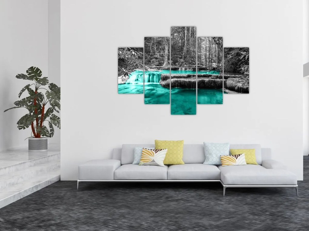 Tablou - Râul de iarnă (150x105 cm)