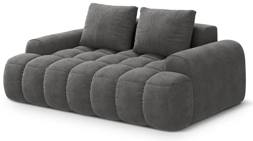 Canapea gri cu tapițerie din catifea 175 cm Linz – Cosmopolitan Design