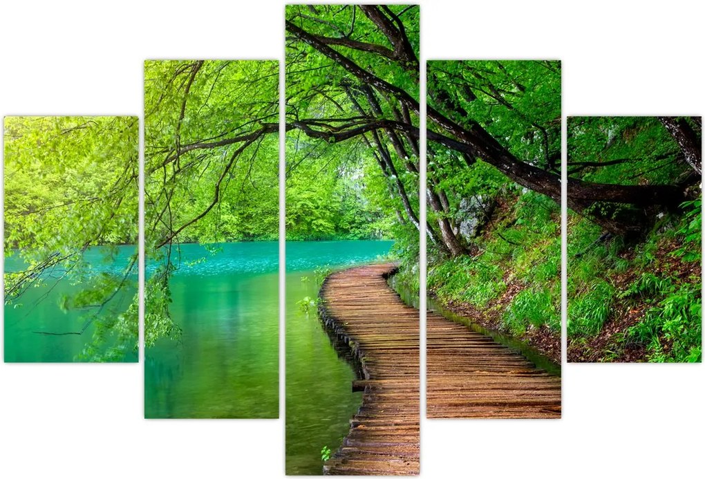Tablou - Lacurile Plitvice (150x105 cm)