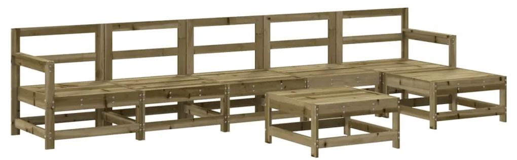 3186423 vidaXL Set mobilier de grădină, 7 piese, lemn de pin tratat
