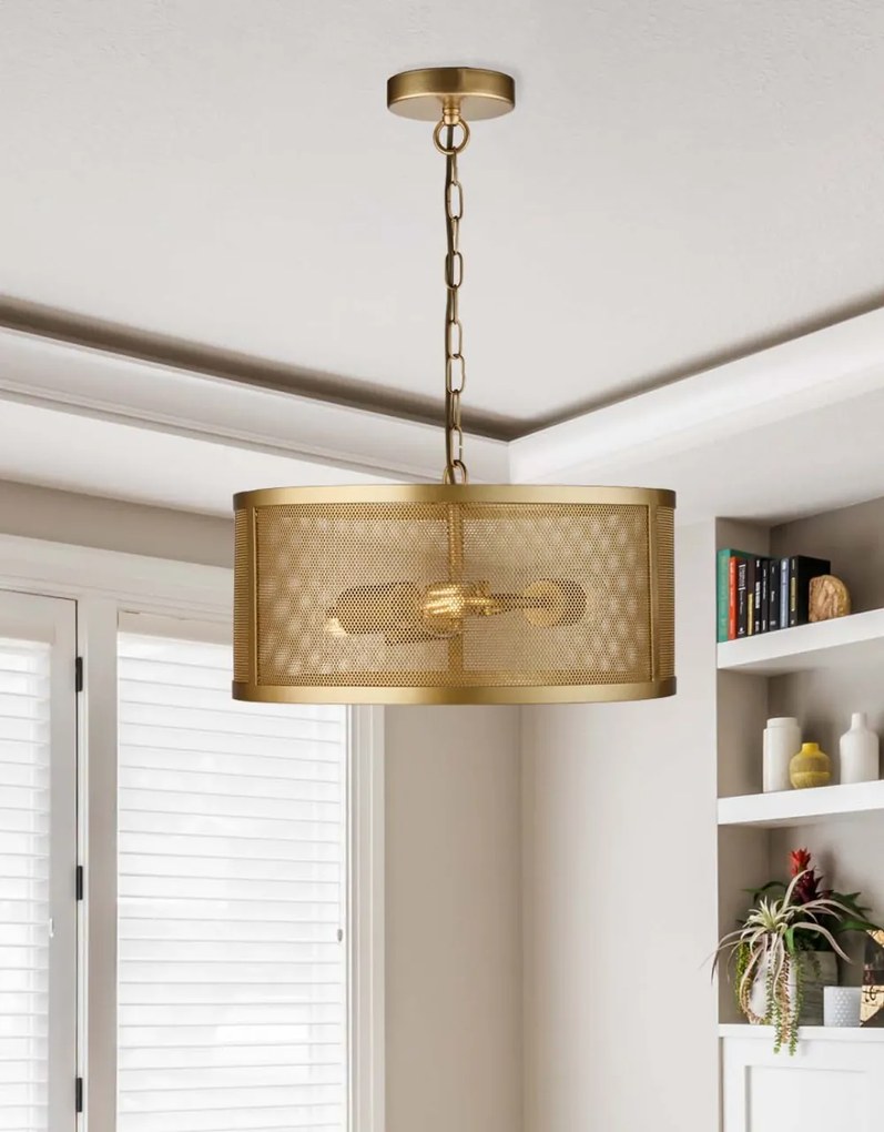 Lustra / Pendul design retro Fishnet aurie 12483-3GO SRT