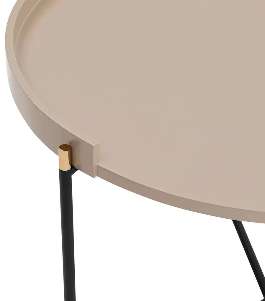 Masă pliantă Mandy Beige, 2 buc