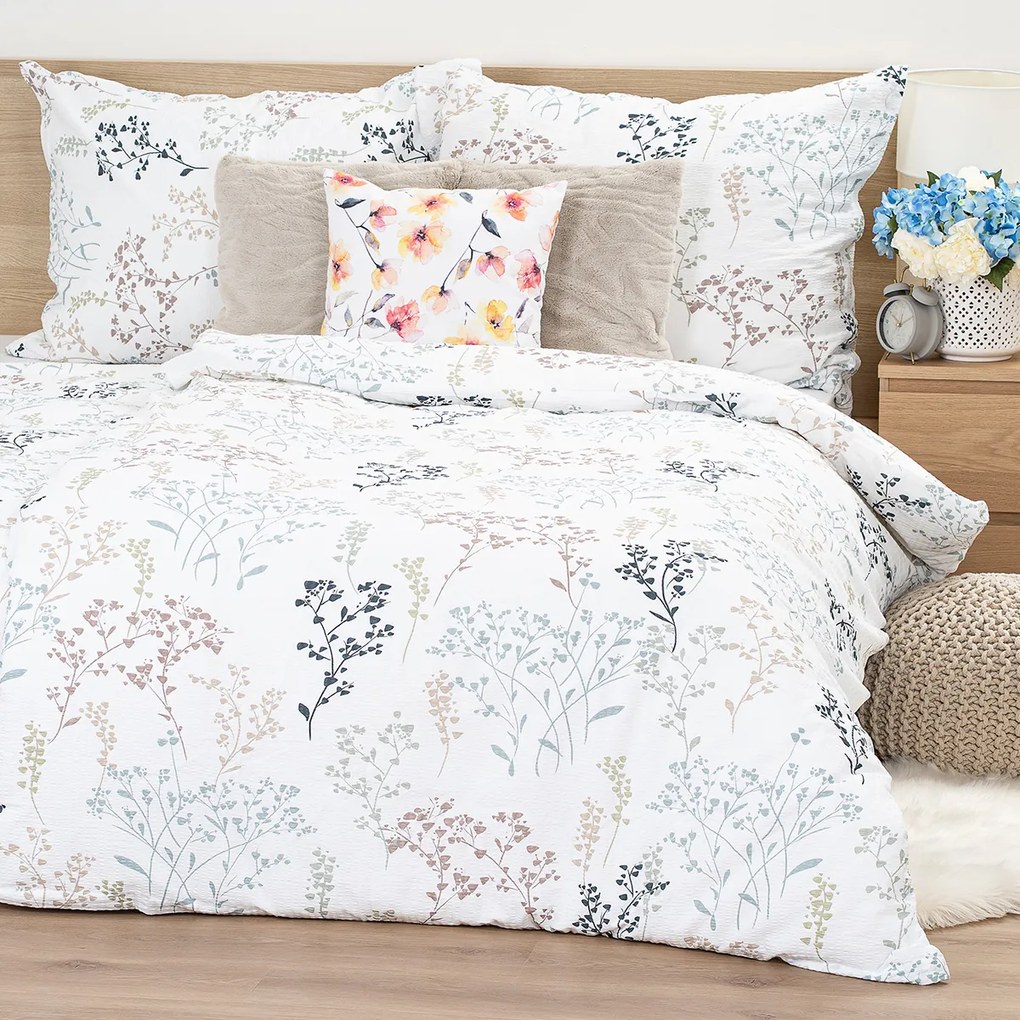 Lenjerie de pat 4Home Pastel Garden bumbac creponat, 140 x 220cm, 70 x 90 cm, 140 x 220 cm, 70 x 90 cm