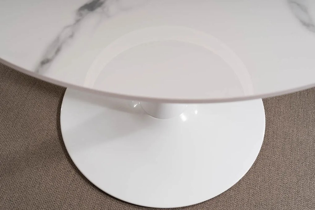Masa rotunda Espero alb/alb ø90/h75 cm