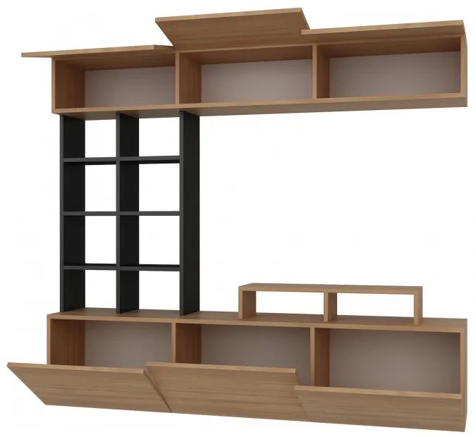Ansamblu Comoda TV Sasa Teak-Negru