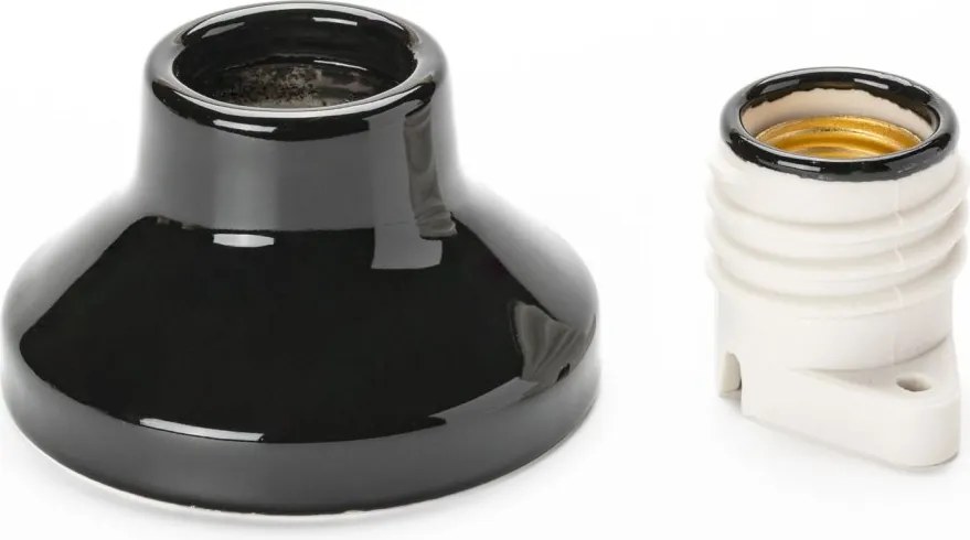 Mini Plafoniera din ceramica neagra FROST